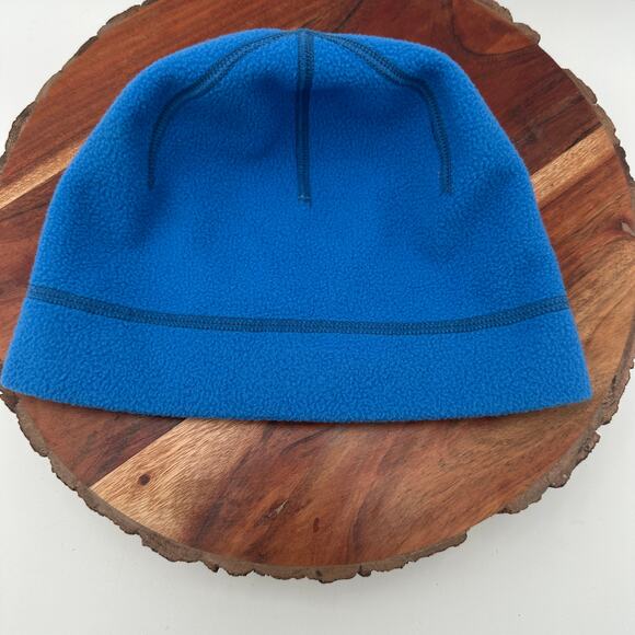 North Face Beanie Youth Medium Blue Fleece Lined Winter Hat Ski Gorpcore EUC - Picture 8 of 10